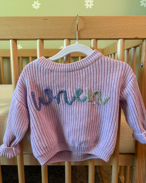 8/17 - Yarn Embroidery on Knitwear
