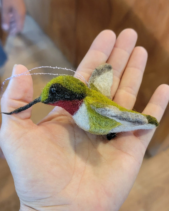 7/15 | Needle Felted Hummingbird
